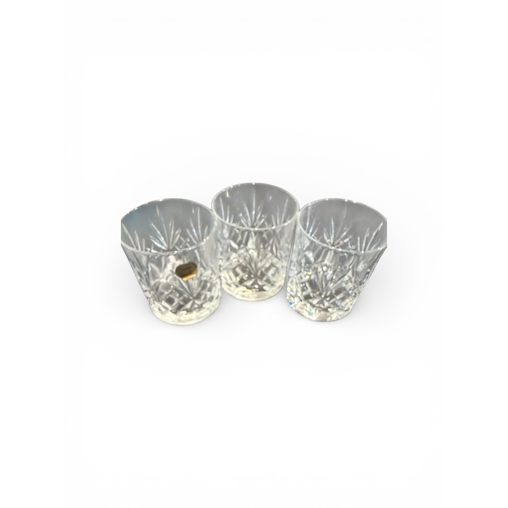 Capri Italian Lead Crystal Old Fashioned Glasses Set of 3 – 24% Lead – Heavy Cut